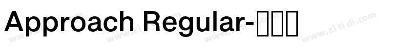 Approach Regular字体转换